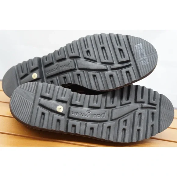 Paul Green Platform Loafers in a wine-colored crinkled patent leather Size 10 - Picture 11 of 12